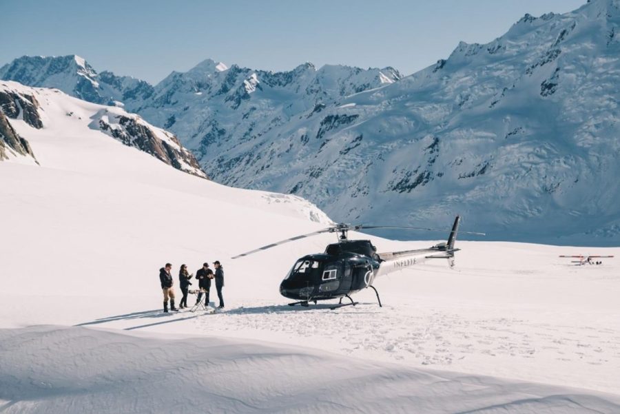 Mt Cook glacier helicopter flight